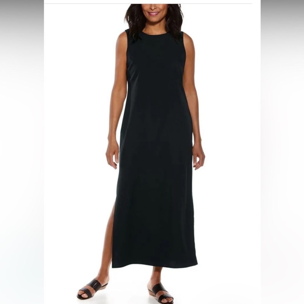Coolibar Black Sleeveless Maxi Swim Coverup